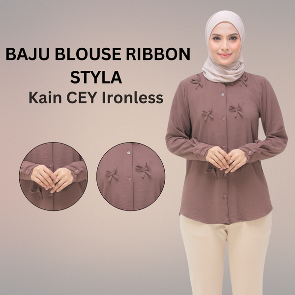 New Baju Blouse Ribbon Styla